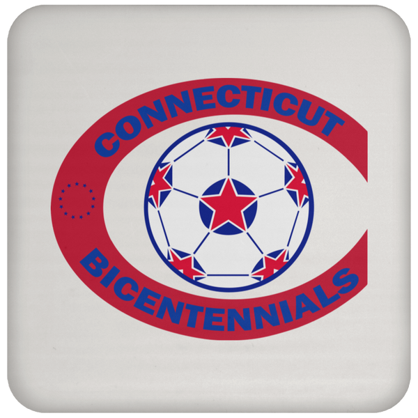 Connecticut Bicentennials NASL Soccer Team Drink Coaster Pad color White