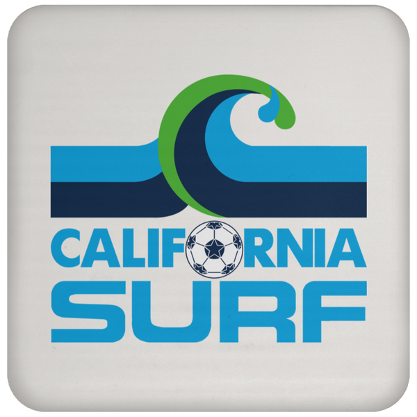 California Surf NASL Soccer Team Drink Coaster Pad color White