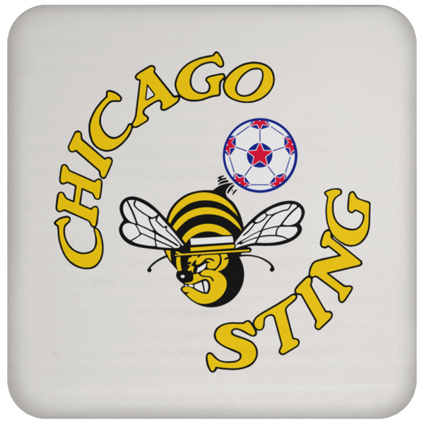 Chicago Sting NASL Soccer Team Coaster Pad color White