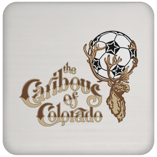 Colorado Caribous NASL Soccer Team Drink Coaster Pad color White