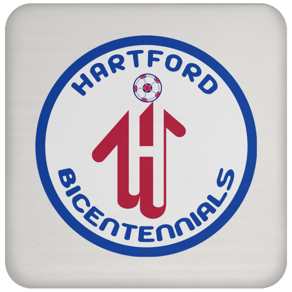 Hartford Bicentennials NASL Soccer Team Drink Coaster Pad color White