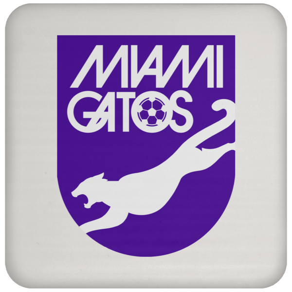 Miami Gatos NASL Soccer Team Coaster Pad color White
