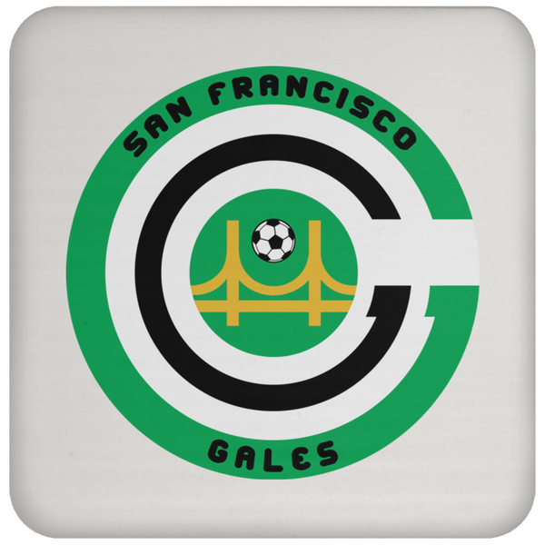 San Francisco Gales NASL Soccer Team Drink Coaster Pad color White