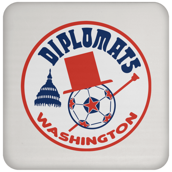 Washington Diplomats NASL Soccer Team Drink Coaster Pad color White