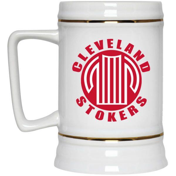 Cleveland Stokers NASL Soccer Team Beer Mug Stein Drinkware 22 Oz. Capacity color White