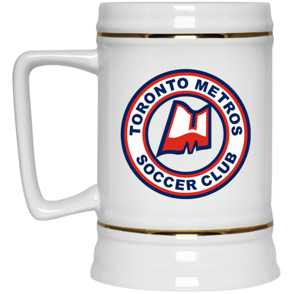 Toronto Metros NASL Soccer Team Ceramic Beer Stein Mug 22 Oz. Capacity color White