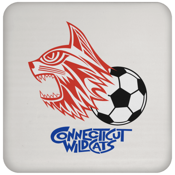 Connecticut Wildcats Drink Coaster Table Pad ASL Soccer Team color White