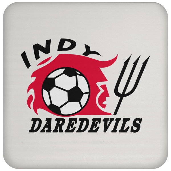 Indianapolis Daredevils Drink Coaster Table Pad ASL Soccer Team color White