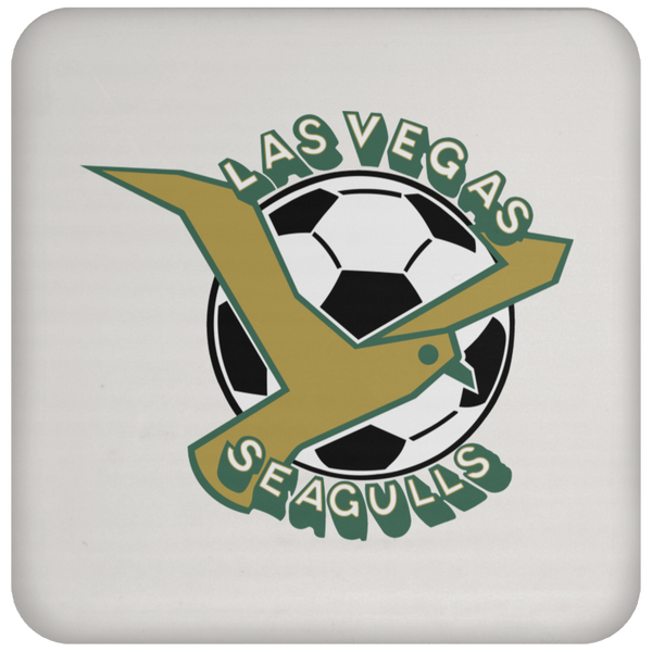 Las Vegas Seagulls Drink Coaster Table Pad ASL Soccer Team color White
