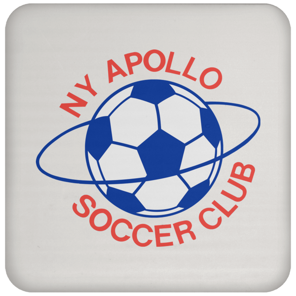 New York Apollo Team Drink Coaster Table Pad ASL Soccer Team color White