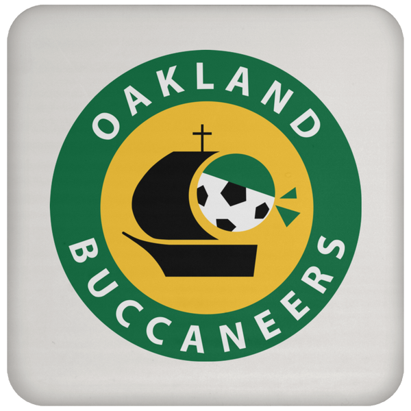 Oakland Buccaneers Team Drink Coaster Table Pad ASL Soccer Team color White
