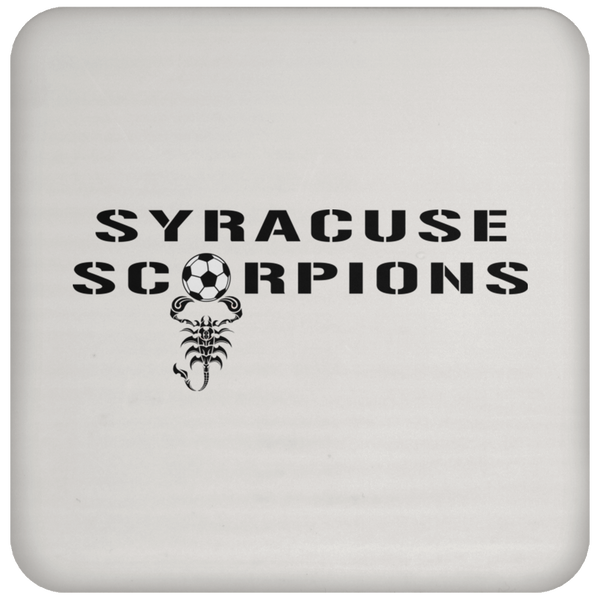 Syracuse Scorpions Team Drink Coaster Table Pad ASL Soccer Team color White