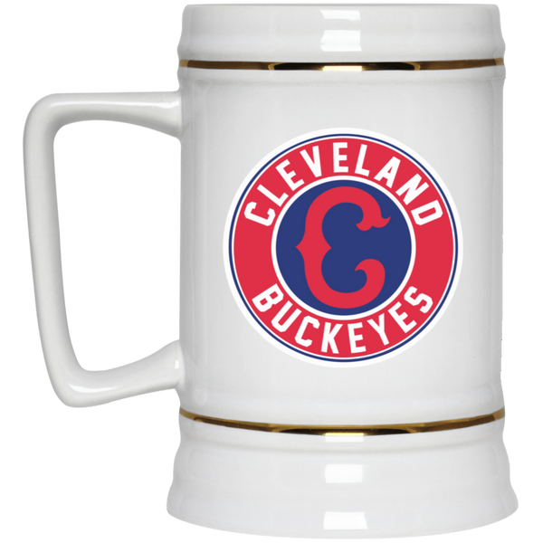 Cleveland Buckeyes Beer Mug Stein Ceramic 22 Oz. Capacity ASL Soccer Team color White