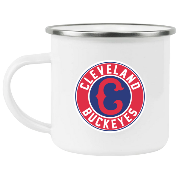Cleveland Buckeyes Camping Mug 12 oz. Enamel Negro Leagues Baseball Team color White