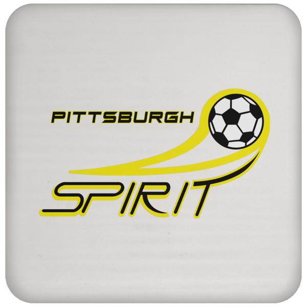 Pittsburgh Spirit MISL Soccer Team Drink Coaster color White
