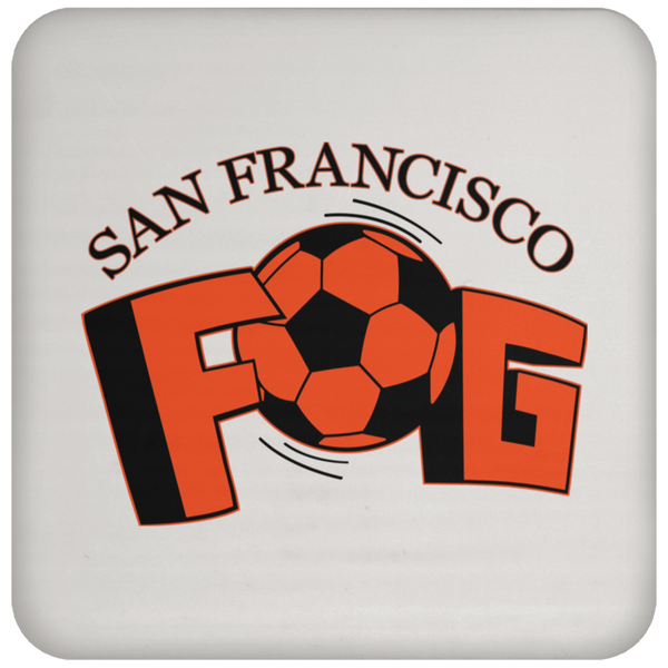 San Francisco Fog MISL Soccer Team Drink Coaster color White