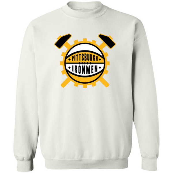 Pittsburgh Ironmen Crewneck Pullover Sweatshirt NBA Basketball Team color White