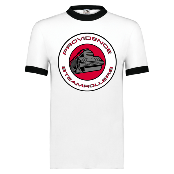 Providence Steamrollers T-shirt Short Sleeve Cotton Tee Shirt NBA Basketball Team color White/Black