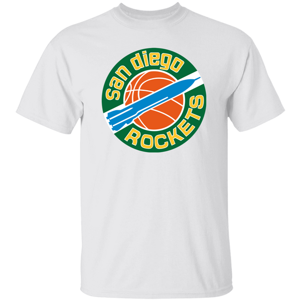 San Diego Rockets T-shirt Short Sleeve Tee Shirt Cotton NBA Basketball Team color White