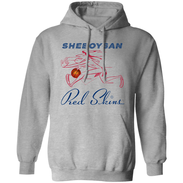 Sheboygan Redskins Hoodie Pullover Classic NBA Basketball Team color Sports Gray