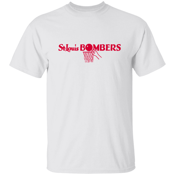 St. Louis Bombers T-shirt Short Sleeve Tee Shirt Cotton NBA Basketball Team color White