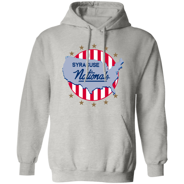 Syracuse Nationals Hoodie Pullover Classic NBA Basketball Team color Ash Gray