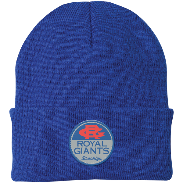 Brooklyn Royal Giants Knit Beanie Cap Negro Leagues Baseball Team color Royal Blue