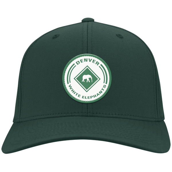 Denver White Elephants Twill Cap Negro League Baseball Team color Hunter Green