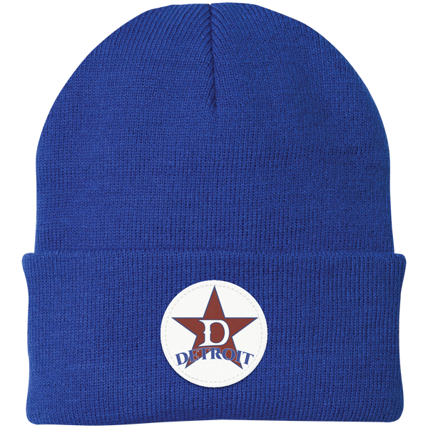 Detroit Stars Knit Beanie Cap Negro League Baseball Team color Royal Blue