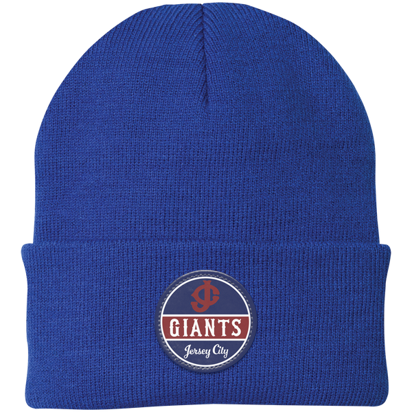 Jersey City Giants Knit Beanie Cap Negro Leagues Baseball Team color Royal Blue