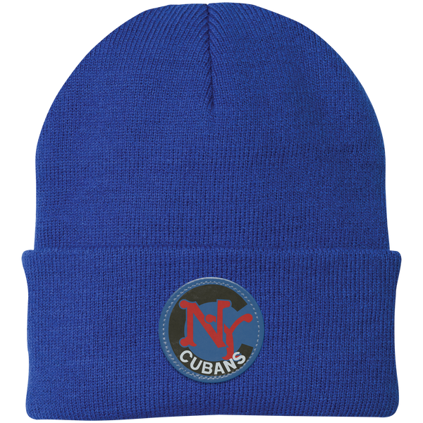 New York Cubans Knit Beanie Cap Negro Leagues Baseball Team color Royal Blue