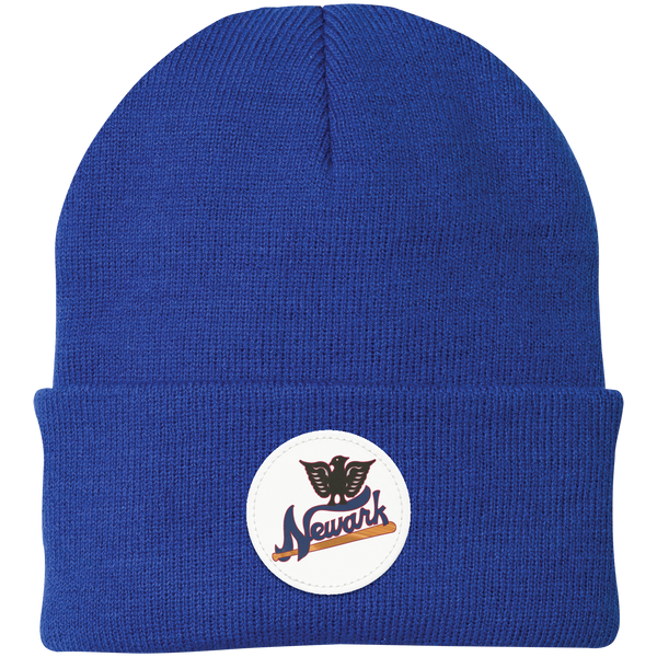 Newark Eagles Knit Beanie Cap Negro Leagues Baseball Team color Royal Blue