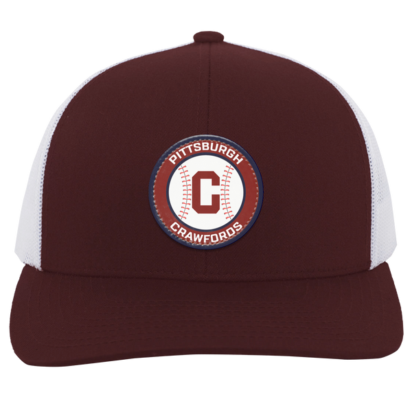 Pittsburgh Crawfords Trucker Cap Snapback Negro League Baseball color Maroon/White