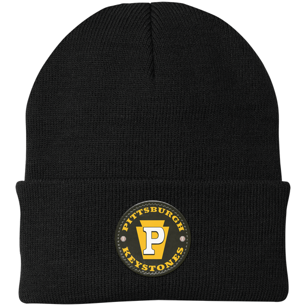 Pittsburgh Keystones Knit Beanie Cap Negro Leagues Baseball Team color Black