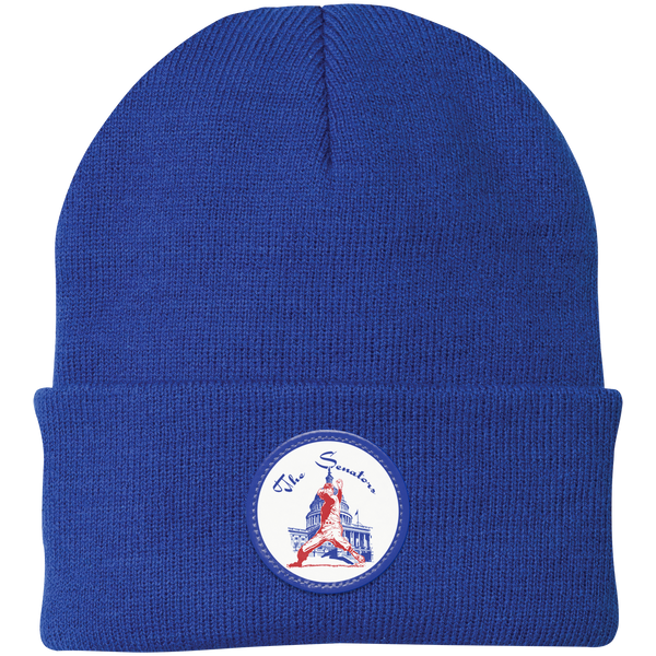 Washington Senators MLB Beanie Knit Cap Major League Baseball Team color Royal Blue