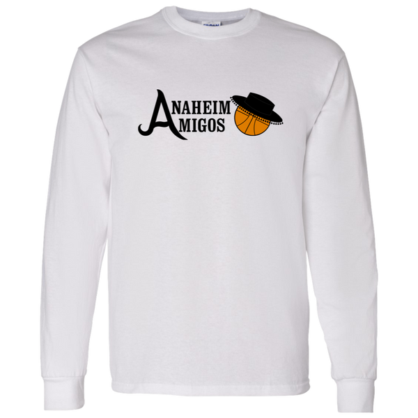 Anaheim Amigos ABA Long Sleeve Shirt American Basketball Association color White