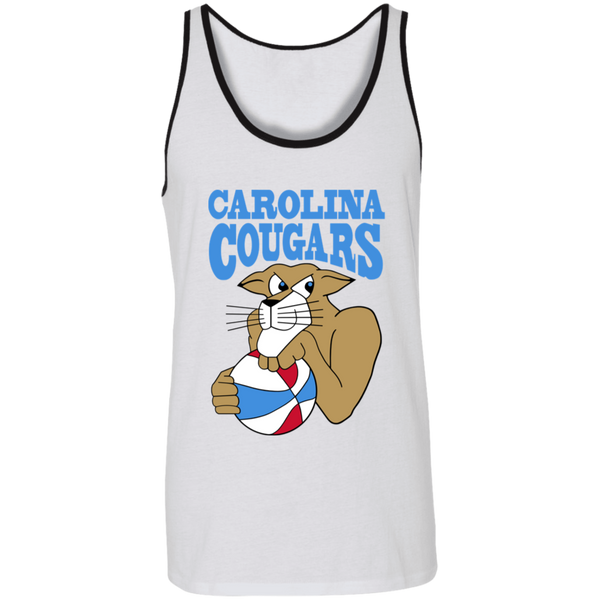 Carolina Cougars ABA Tank Top American Basketball Association Team color White/Black