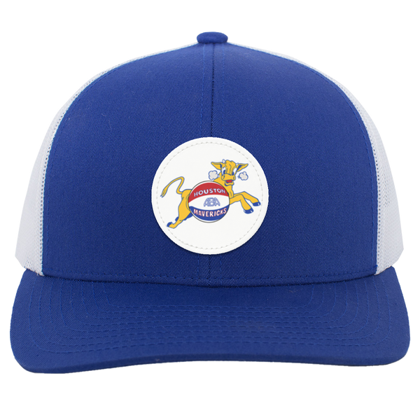 Houston Mavericks ABA Basketball Trucker Cap color Royal Blue/White