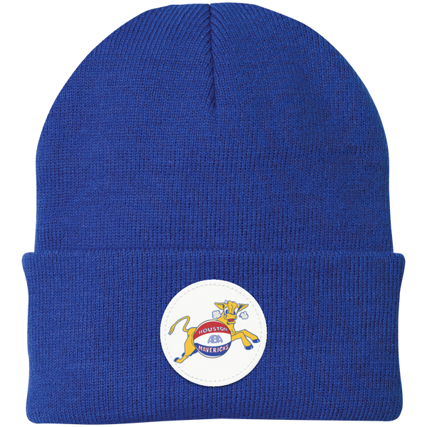 Houston Mavericks ABA Basketball Knit Beanie Cap color Athletic Royal Blue