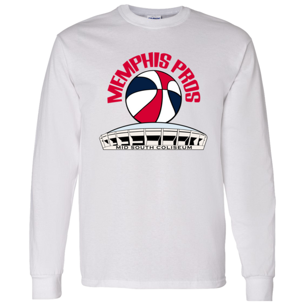 Memphis Pros ABA Long Sleeve Shirt American Basketball Association color White