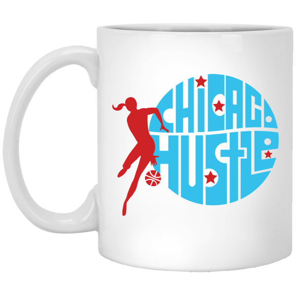 Chicago Hustle WBL Mug Ceramic 11 oz. Women's Pro Basketball League  Team color White