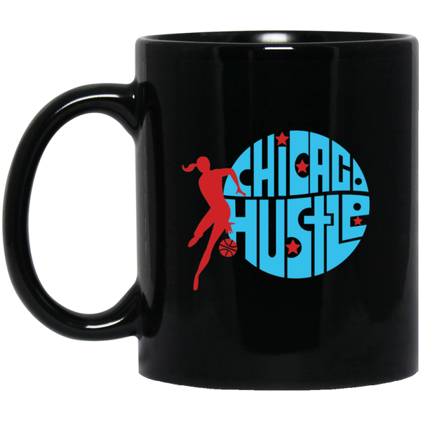 Chicago Hustle WBL Mug 11 oz. Ceramic Women's Pro Basketball League Team color Black