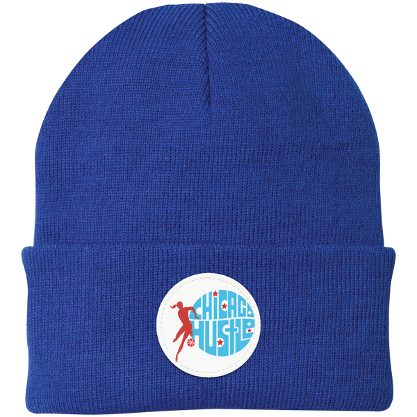 Chicago Hustle Beanie Cap Knit WBL Womens Pro Basketball League Team color Royal Blue