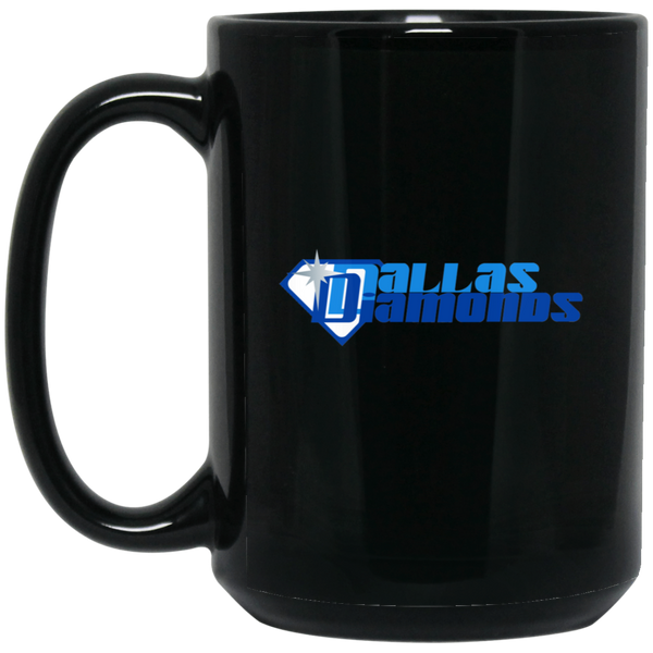 Dallas Diamonds WBL Mug Black Ceramic 15 oz. Women's Pro Basketball League Team