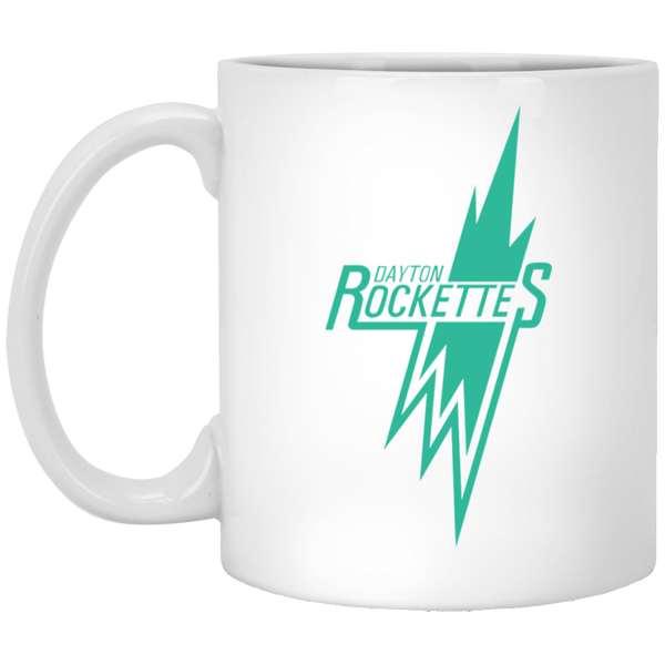 Dayton Rockettes WBL Mug Ceramic 11 oz. Women's Pro Basketball League  Team color White