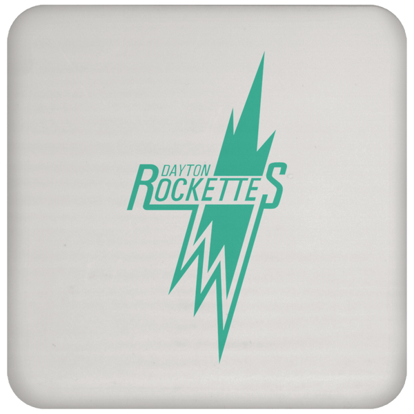 Dayton Rockettes WBL Drink Coaster Table Pad Women's Pro Basketball League Team color White