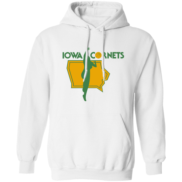 Iowa Cornets WBL Hoodie Pullover Womens Pro Basketball Team color White
