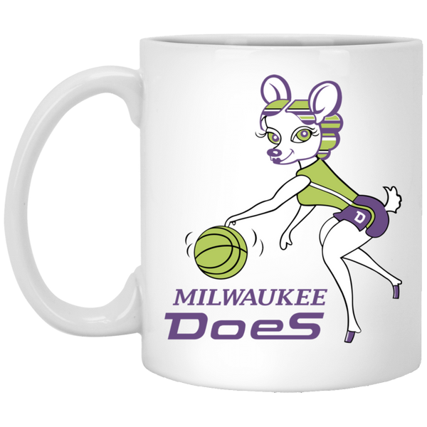 Milwaukee Does WBL Mug Ceramic 11 oz. Women's Pro Basketball League  Team color White