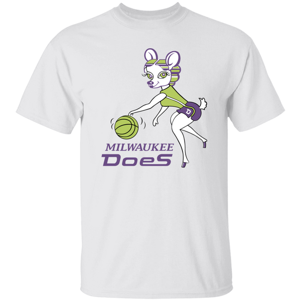 Milwaukee Does WBL Tee Shirt Short Sleeve Cotton Womens Pro Basketball League Team color White