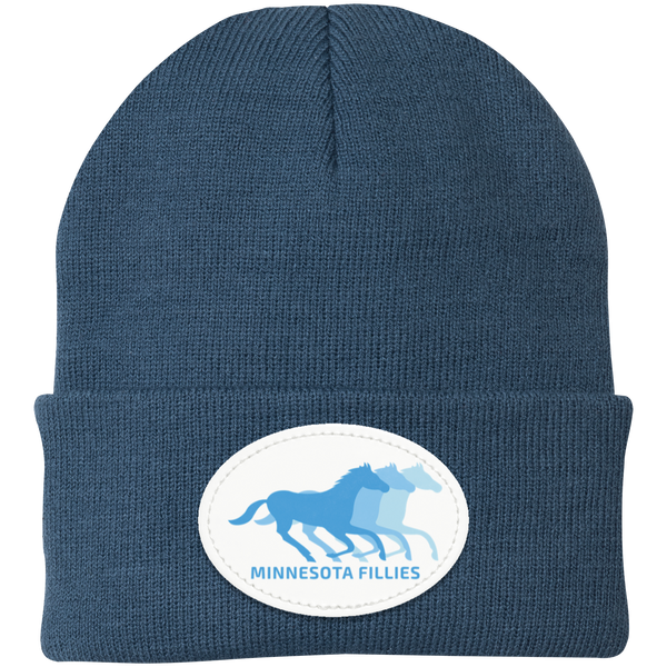 Minnesota Fillies WBL Beanie Knit Cap Womens Pro Basketball League Team color Millennium Blue